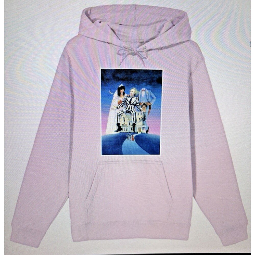 Beetlejuice BIOWORLD Pullover Hoodie - Pink XL